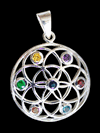 Flower of life Chakra smycke i Äkta silver.