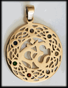 Ohm-smycke / Aum halsband. Chakra halsband i brons.
