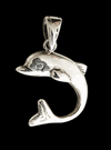 Sött delfinhänge i Äkta silver.