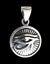Litet hängsmycken med Horus öga i Äkta silver.