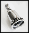 Guardian bell smycke med en Harleymotor i rostfritt stål.