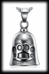 Guardian bell smycke med en knogjärn i rostfritt stål.