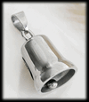 Angel bell / Guardian bell smycke med Malteserkors i rostfritt stål.