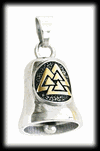 Guardian bell smycke med Odens knut - Valknuten  i rostfritt stål.