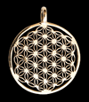Stort och mycket vackert halsband i brons med flower of life.