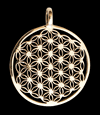Stort och mycket vackert halsband i brons med flower of life.