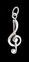 22 mm. G-klav halsband i Äkta silver.