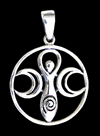 Spiral gudinna hänge i Äkta silver.