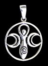 Chackra smycke med spiral gudinnan i Äkta silver.