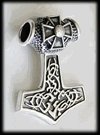 57 mm. Torshammare i Äkta silver med Malteser kors.