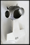 84.5 mm. Jätte-hammare - Tors hammare i Äkta silver.