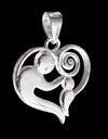 "Älska" silverhänge med hjärta.