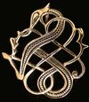 Brosch med drakslinga i Urnes stil - bronshänge.