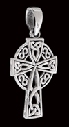 Keltiskt kors halsband i Äkta silver.