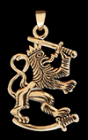 Finska lejonet hänge i brons.