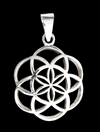 Flower of life silver halsband.