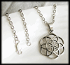 Flower of life silver halsband.
