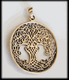Livets träd i brons - Stort Yggdrasil halsband.