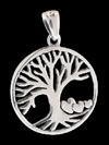"Lovetree" livets träd halsband i Äkta silver.