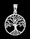 Konstnärligt livets träd hänge i Äkta silver.