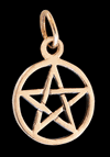 13.5 mm. Pentagram bronshänge.