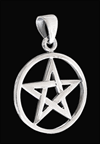 18 mm. Silver hänge med Pentagram.