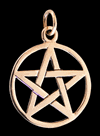 21 mm. Pentagram smycke i brons.
