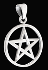 23 mm. Pentagram halsband / Pentagram hänge i Äkta silver.