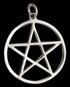 40 mm. Stort Pentagram hänge i Äkta silver.
