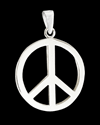 28 mm. Peace smycke i Äkta silver.