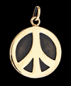 29 mm. Peace smycke i brons.