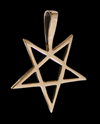 38 mm. Pentagram hänge i brons.