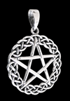 27 mm. Keltiskt Pentagram hänge i Äkta silver.