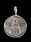 25 mm. Massivt Pentagram hänge i Äkta silver.