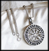 27 mm. Vägvisaren- Vegvisir hänge i Äkta silver.