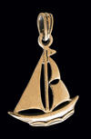 Sailing - Segelbåts hänge i brons.