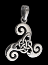 Keltisk Triskel hänge i Äkta silver.