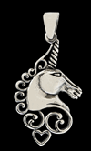 Unicorn hänge i Äkta silver.