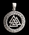 Valknut halsband i Äkta silver.