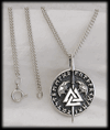 Valknut hängsmycke i Äkta silver - Odens knut.