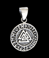 Liten valknut i Äkta silver - Odens knut.