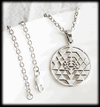 Sri Yantra halsband i Äkta silver.