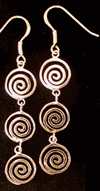 Örhänge Forntida spiral i brons.
