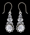 Flower moonstone earrings.
