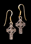 Örhängen Keltiskt kors i brons.
