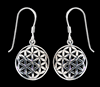 Flower of life örhängen i Äkta silver.