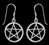 Pentagram örhängen i Äkta silver.