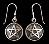 Pentagram örhängen i Äkta silver.