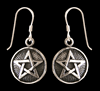 Pentagram örhängen i Äkta silver.