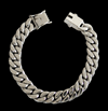 10 mm. Pansarlänk silverarmband.